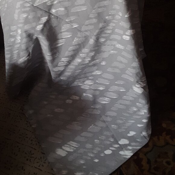 2 West Elm 48"x84" Stone Grey Slanted Dot Print Curtain. Set of 2 - Picture 3 of 7